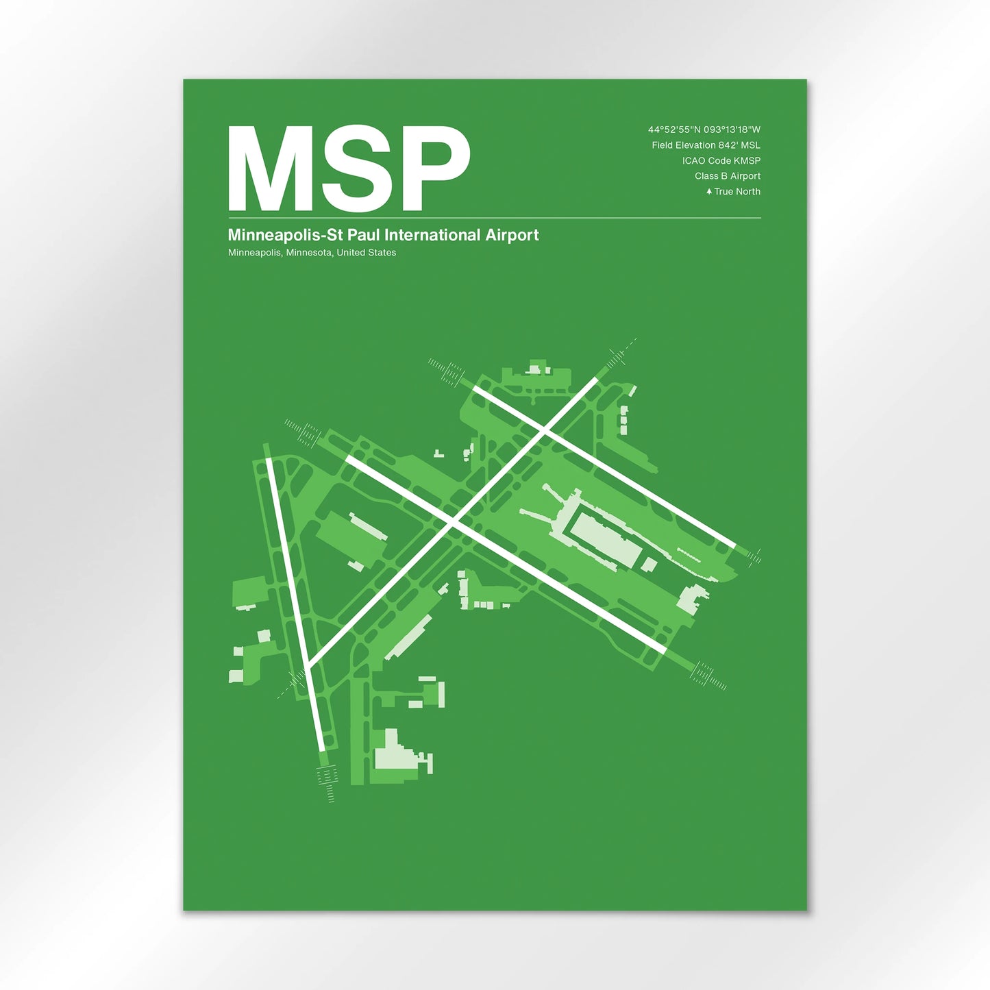 MSP | Minneapolis - Overland Green - 18×24" - No Frame
