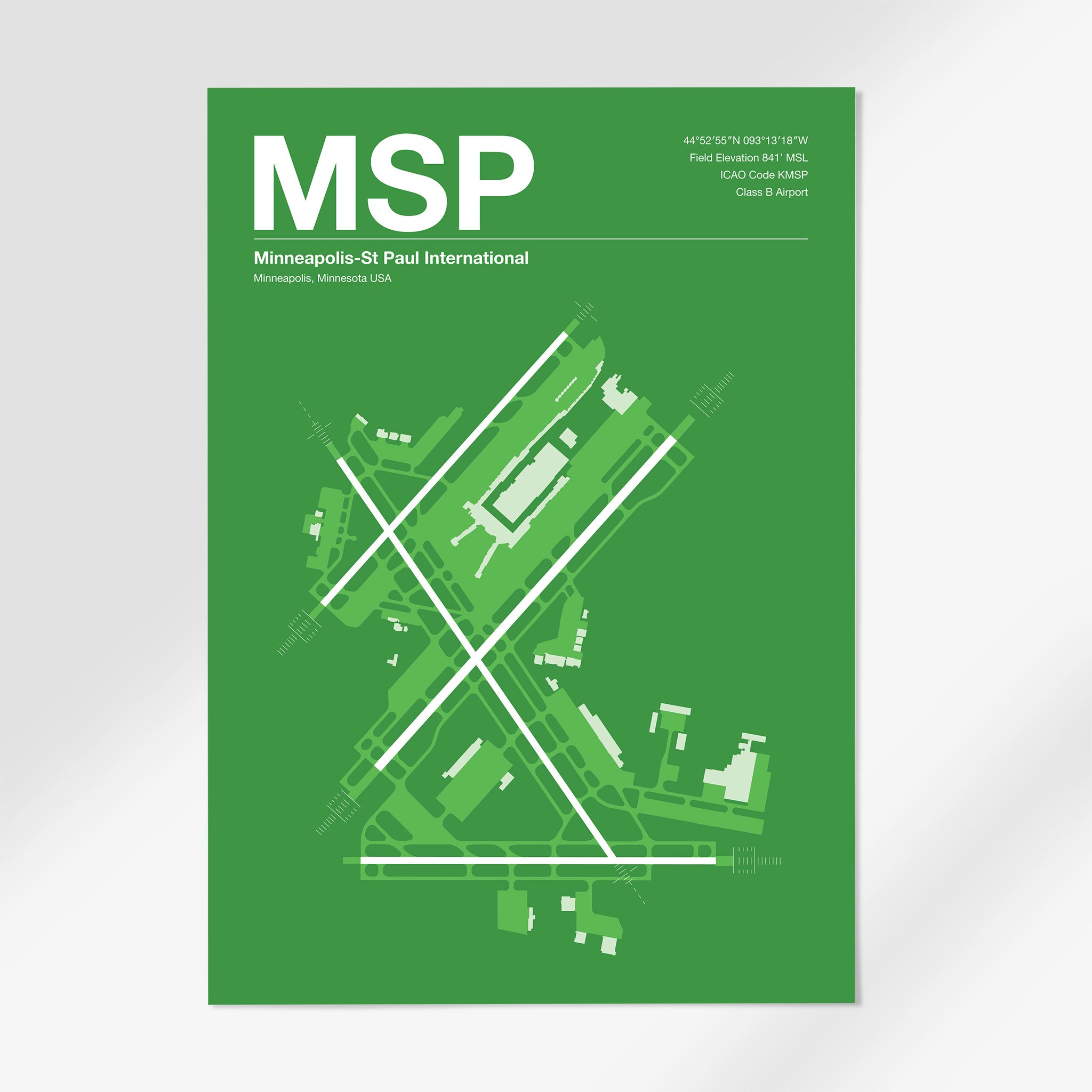 MSP | Minneapolis - A3 - Overland Green - No Frame