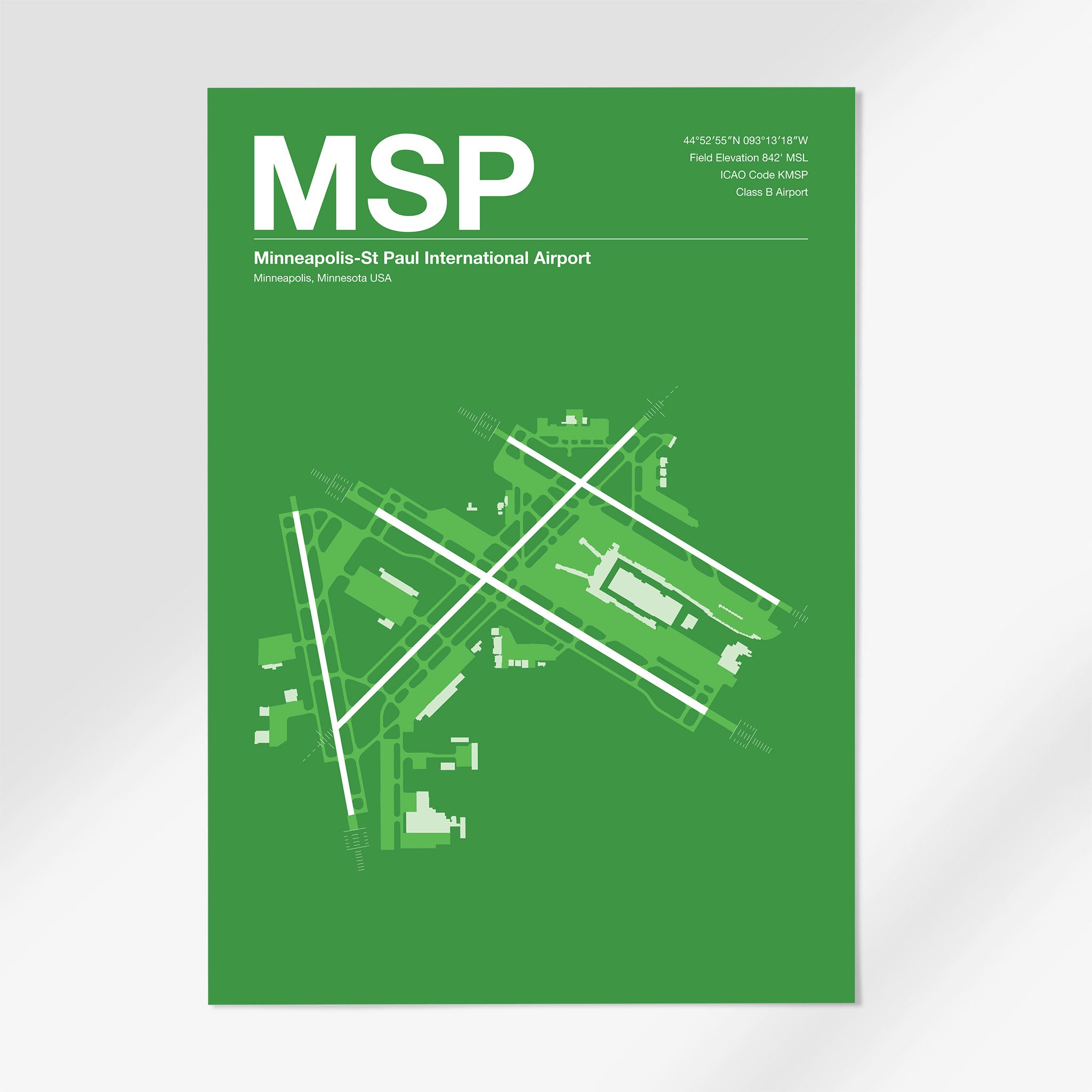 MSP | Minneapolis - A3 - Overland Green - No Frame