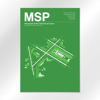 MSP | Minneapolis - Overland Green - A1 - No Frame