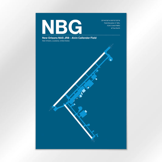 NBG | New Orleans - Skyline Blue - 12×18" - No Frame
