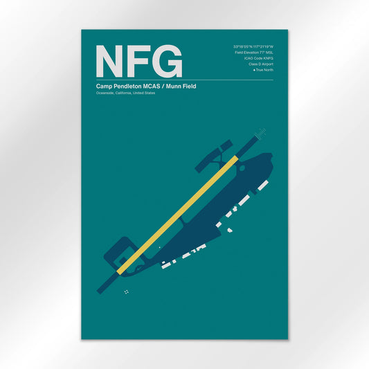 NFG | Oceanside - Mid - Century Moss - 12×18" - No Frame