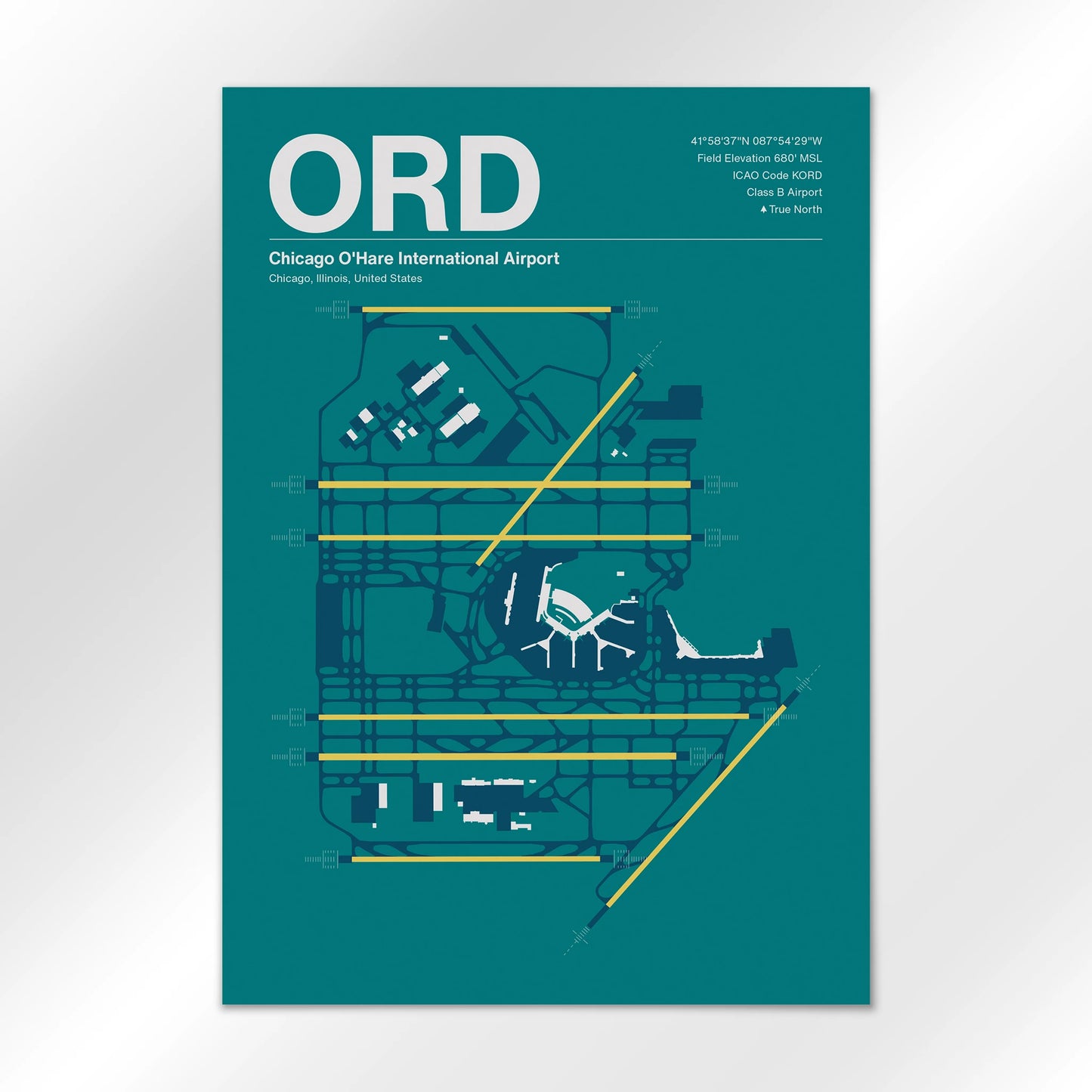 ORD | Chicago - Mid - Century Moss - A2 - No Frame