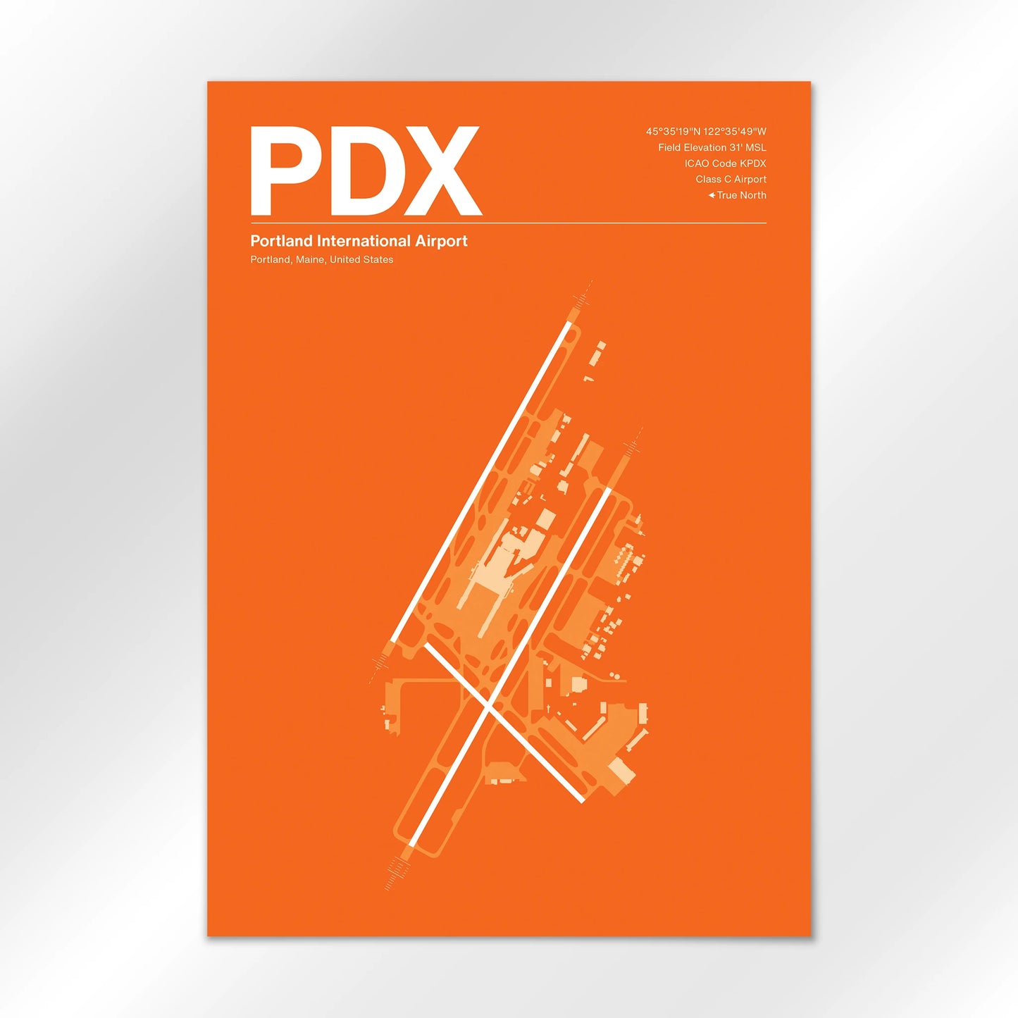 PDX | Portland - Sunset Orange - A2 - No Frame
