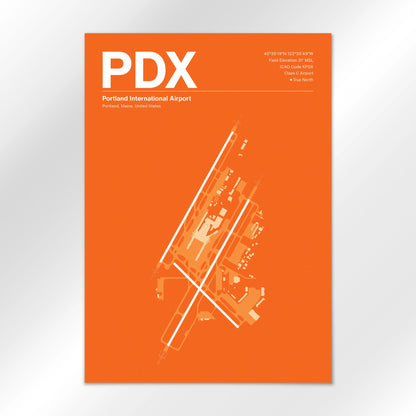 PDX | Portland - Sunset Orange - A2 - No Frame