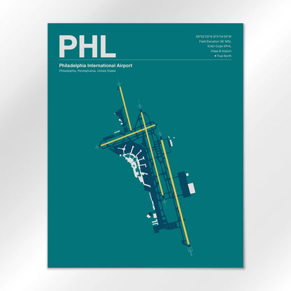 PHL | Philadelphia - Mid - Century Moss - 16×20" - No Frame