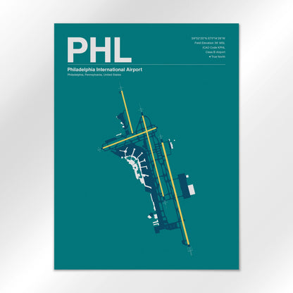 PHL | Philadelphia - Mid - Century Moss - 18×24" - No Frame