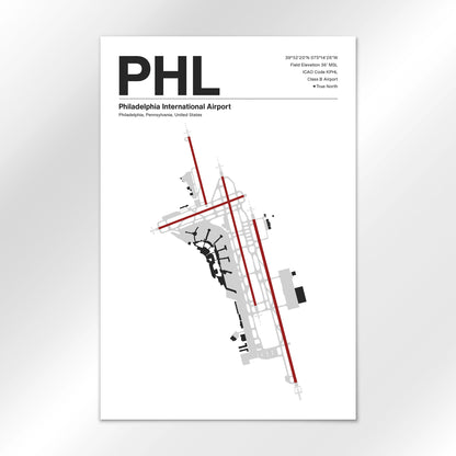 PHL | Philadelphia - Mid - Century Modern - 24×36" - No Frame