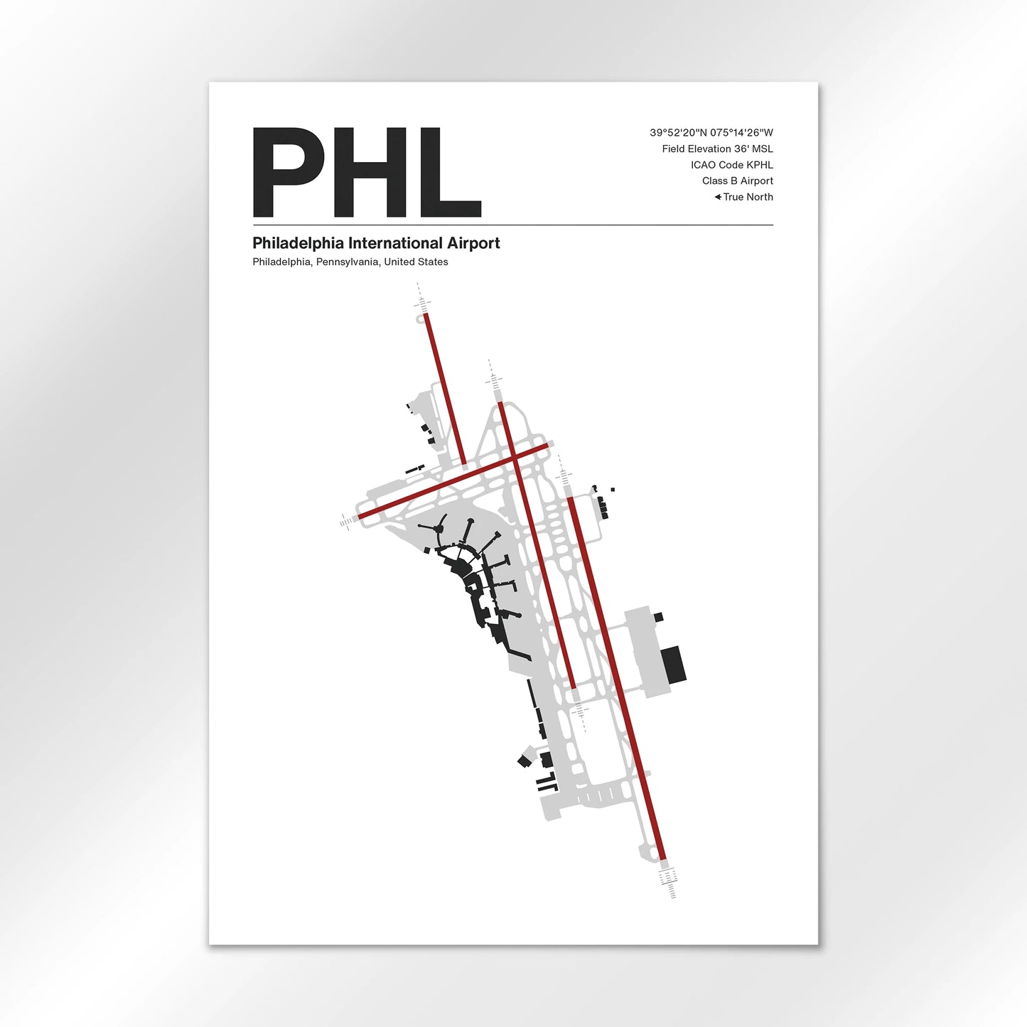 PHL | Philadelphia - Mid - Century Modern - A2 - No Frame