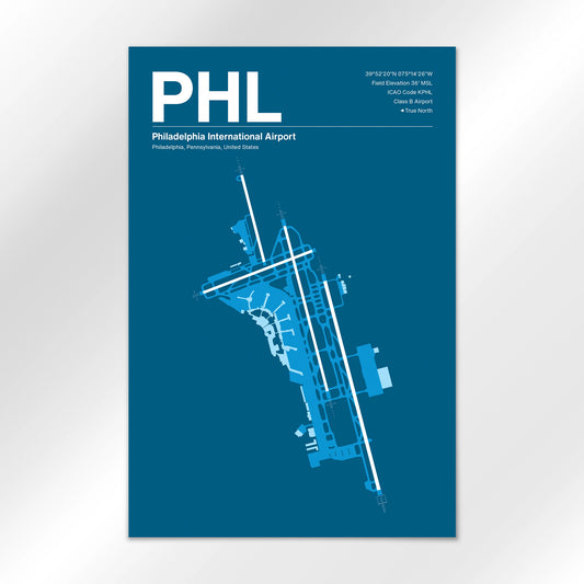 PHL | Philadelphia - Skyline Blue - 12×18" - No Frame