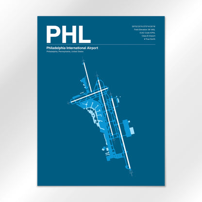 PHL | Philadelphia - Skyline Blue - 18×24" - No Frame