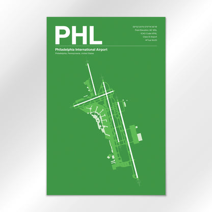 PHL | Philadelphia - Overland Green - 12×18" - No Frame