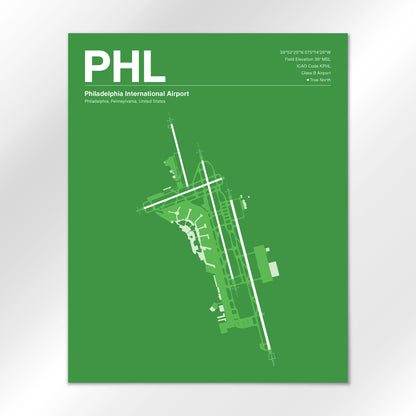 PHL | Philadelphia - Overland Green - 16×20" - No Frame