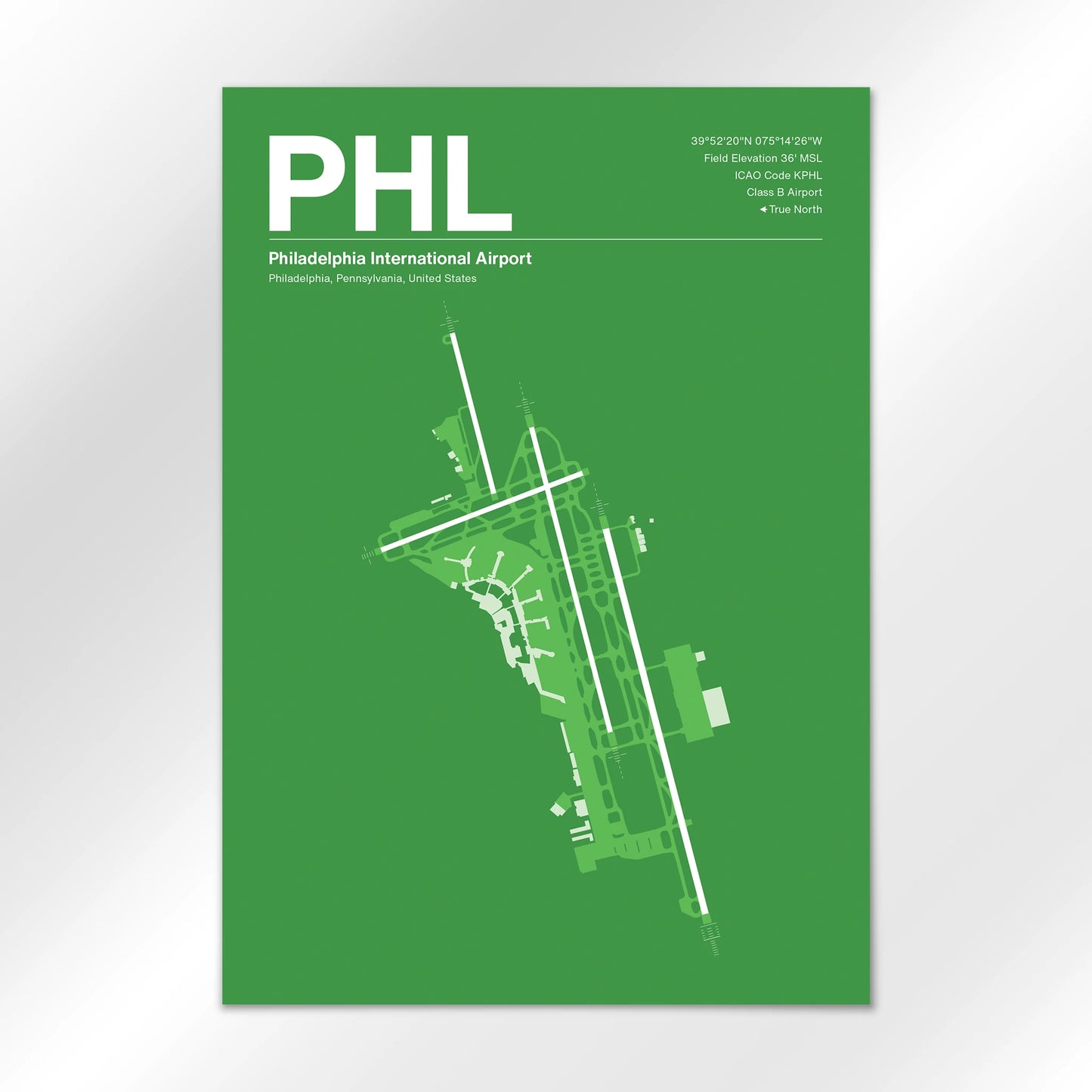 PHL | Philadelphia - Overland Green - A1 - No Frame