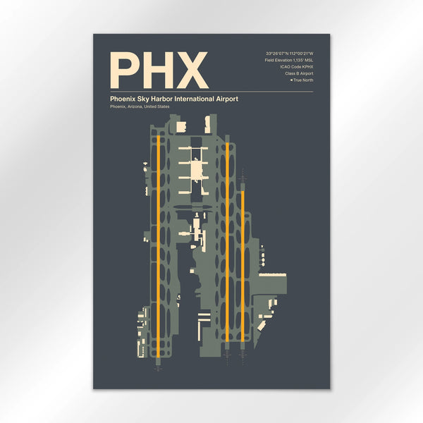 PHX | Phoenix - Mid - Century Slate - 12×18" - No Frame