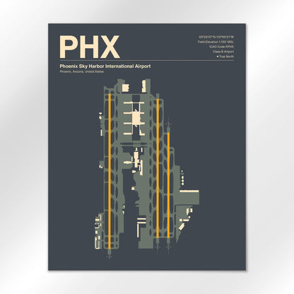 PHX | Phoenix - Mid - Century Slate - 16×20" - No Frame