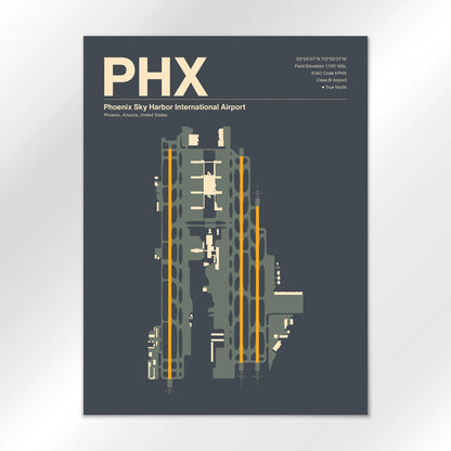 PHX | Phoenix - Mid - Century Slate - 18×24" - No Frame