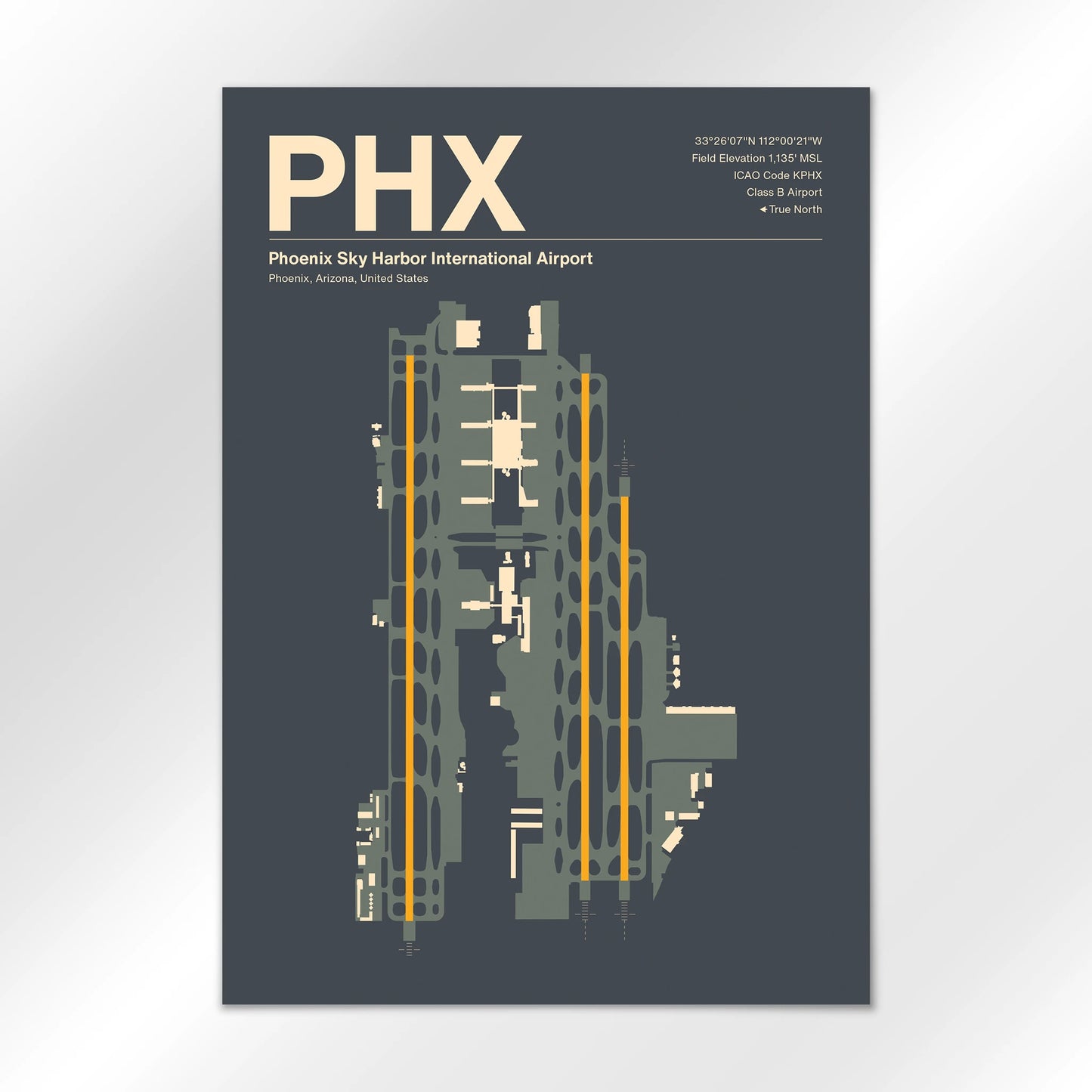 PHX | Phoenix - Mid - Century Slate - A1 - No Frame