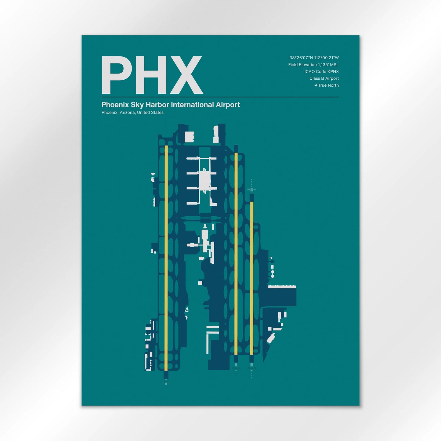 PHX | Phoenix - Mid - Century Moss - 18×24" - No Frame