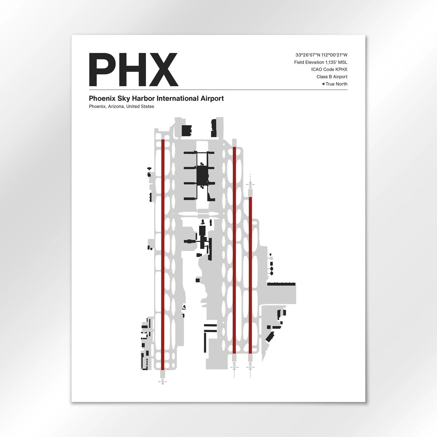 PHX | Phoenix - Mid - Century Modern - 16×20" - No Frame