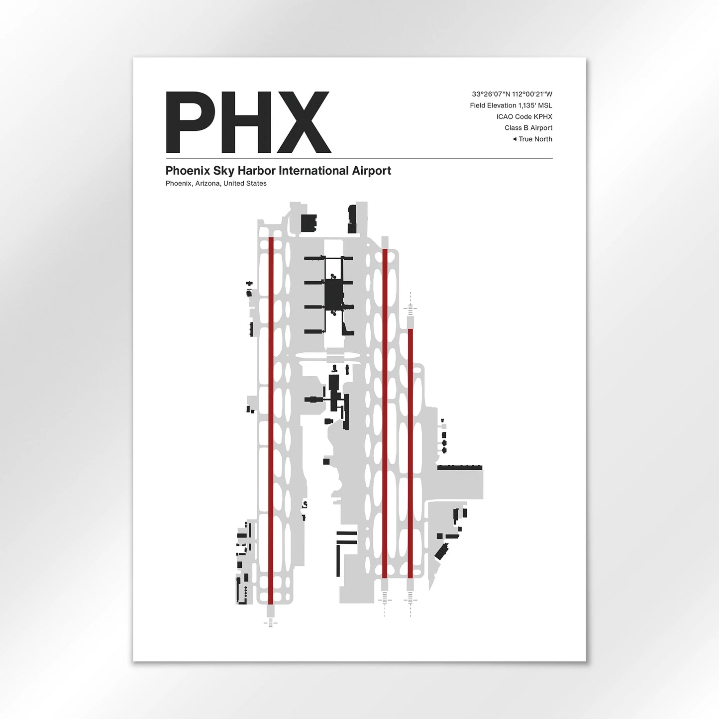 PHX | Phoenix - Mid - Century Modern - 18×24" - No Frame