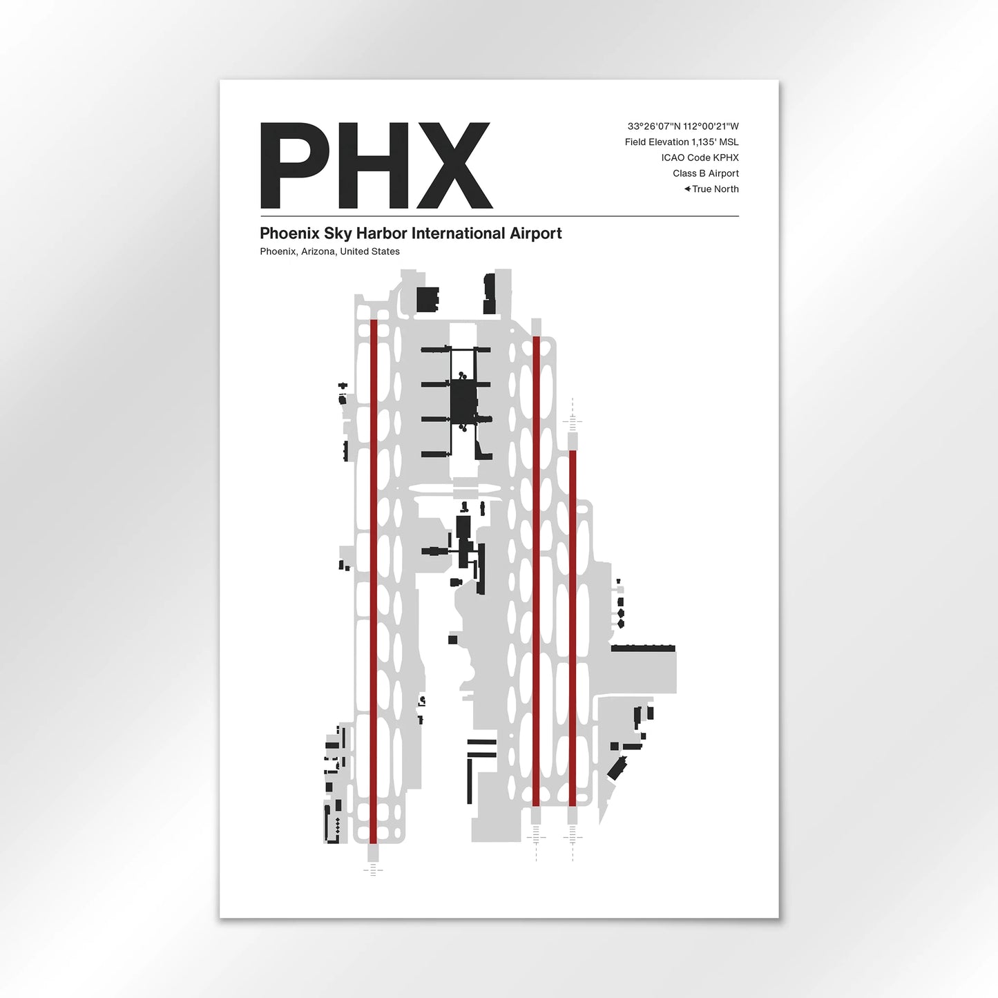 PHX | Phoenix - Mid - Century Modern - 24×36" - No Frame