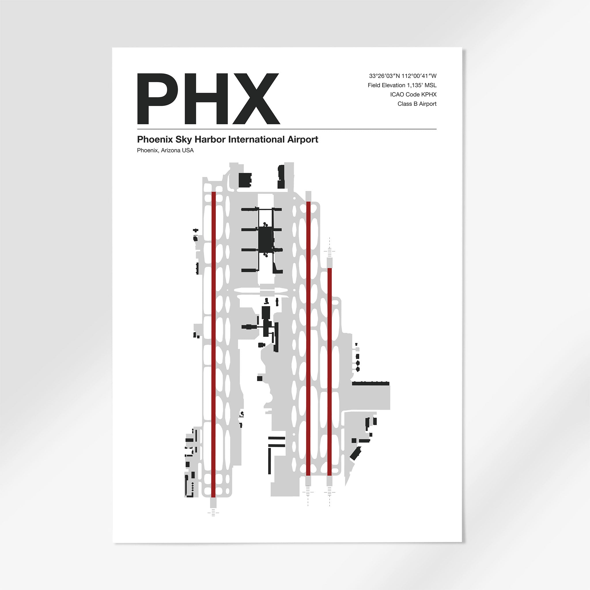 PHX | Phoenix - 24×36" - Mid - Century Modern - No Frame