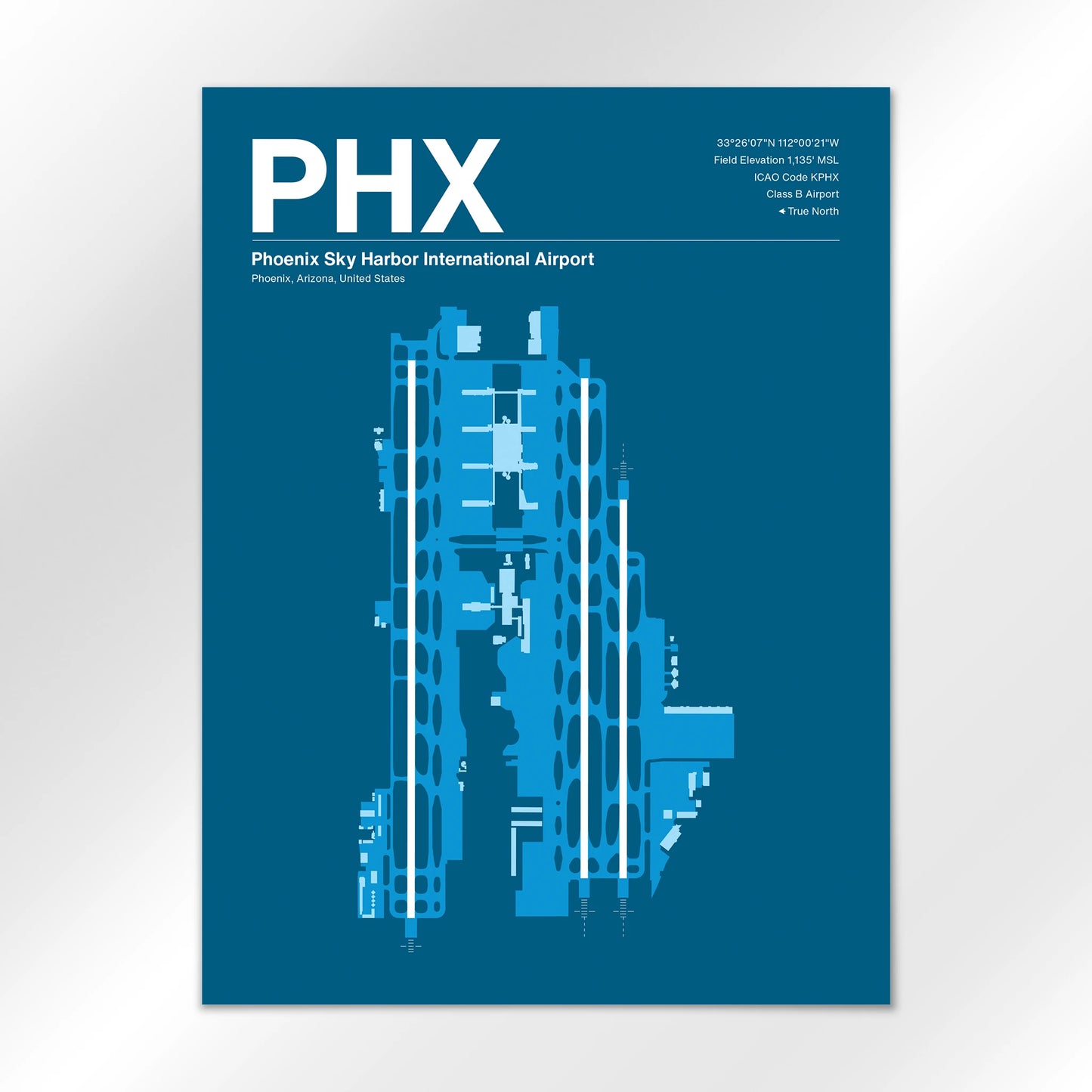 PHX | Phoenix - Skyline Blue - 18×24" - No Frame