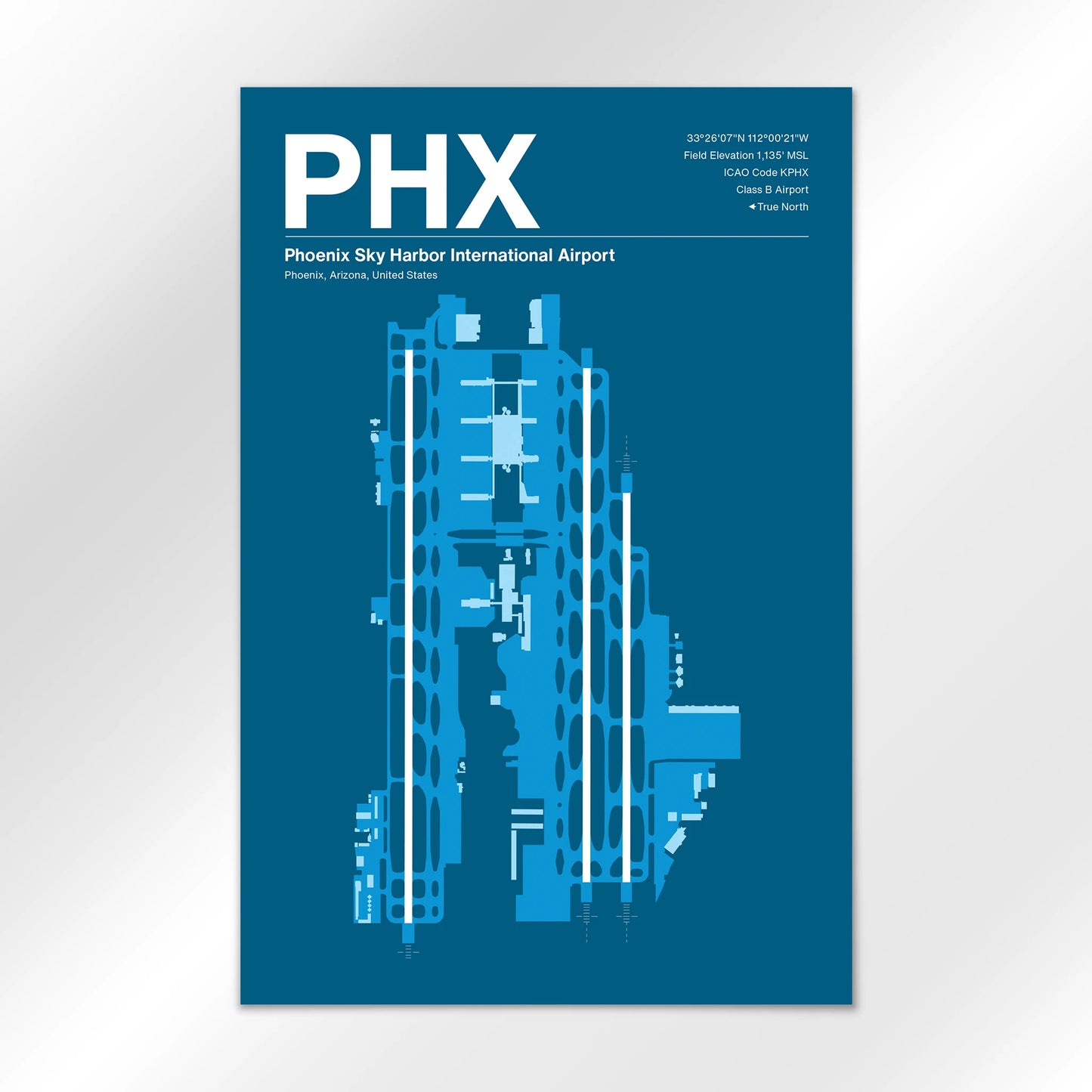 PHX | Phoenix - Skyline Blue - 24×36" - No Frame