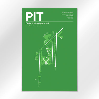 PIT | Pittsburgh - Overland Green - 12×18" - No Frame