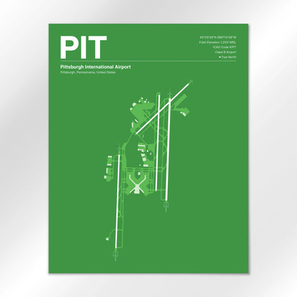PIT | Pittsburgh - Overland Green - 16×20" - No Frame