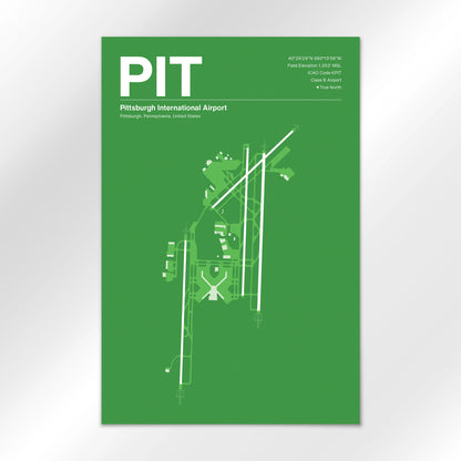 PIT | Pittsburgh - Overland Green - 24×36" - No Frame