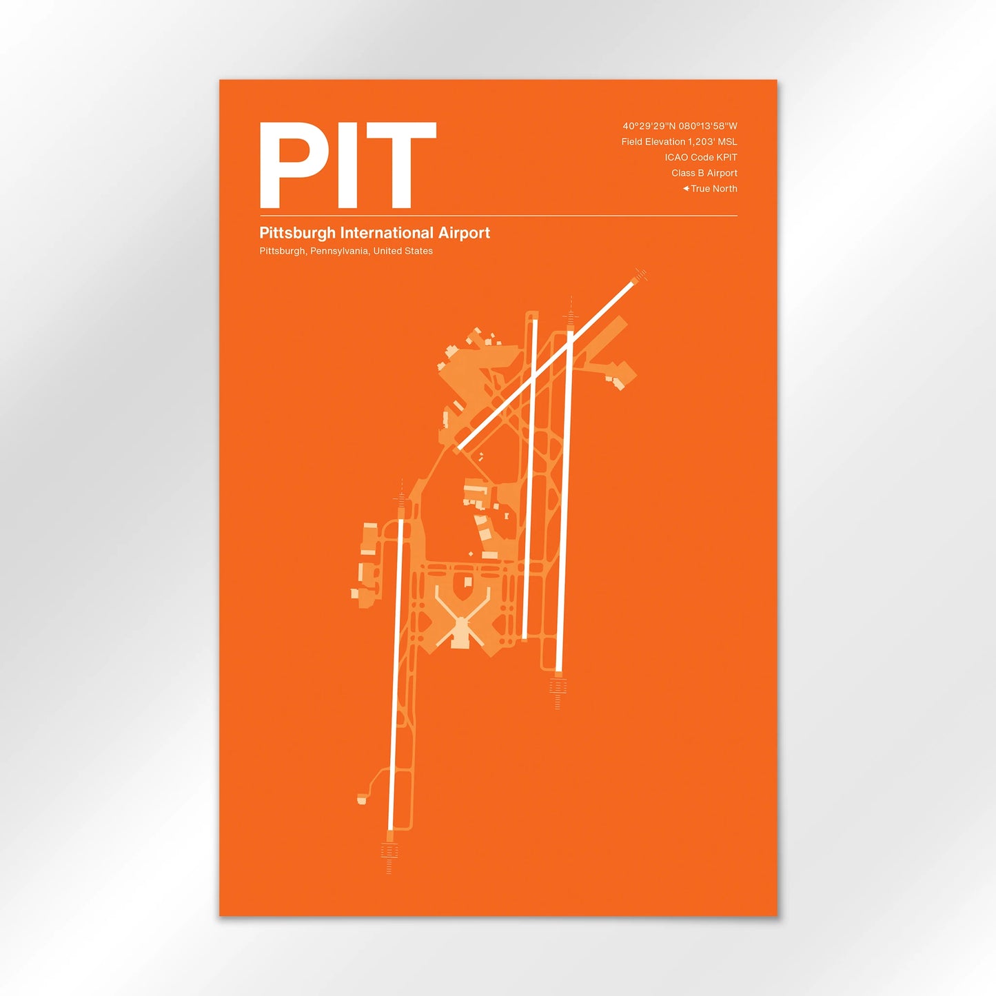 PIT | Pittsburgh - Sunset Orange - 24×36" - No Frame