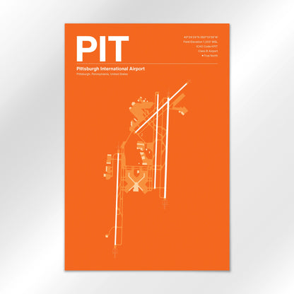 PIT | Pittsburgh - Sunset Orange - 24×36" - No Frame