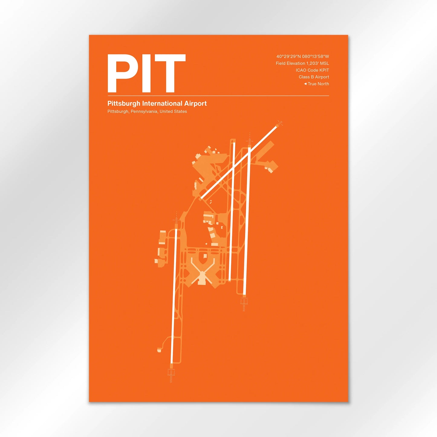 PIT | Pittsburgh - Sunset Orange - A1 - No Frame