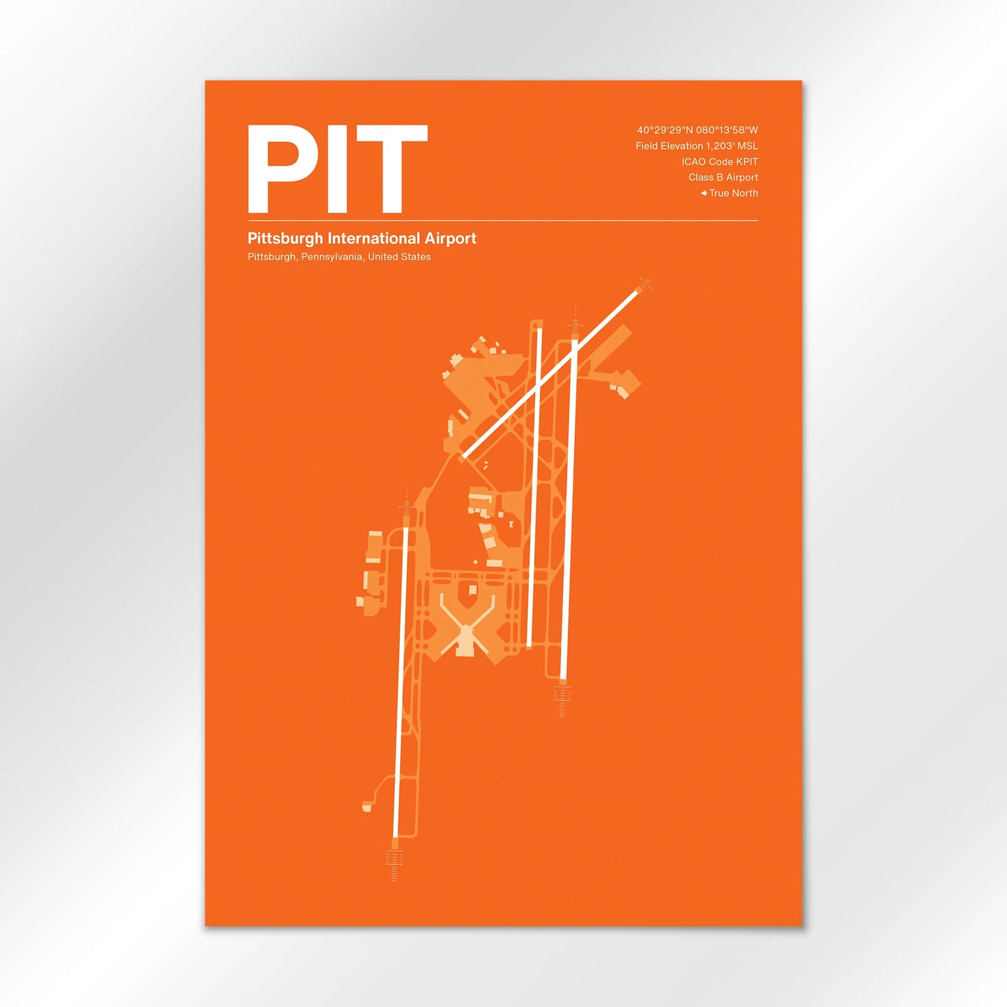 PIT | Pittsburgh - Sunset Orange - A3 - No Frame