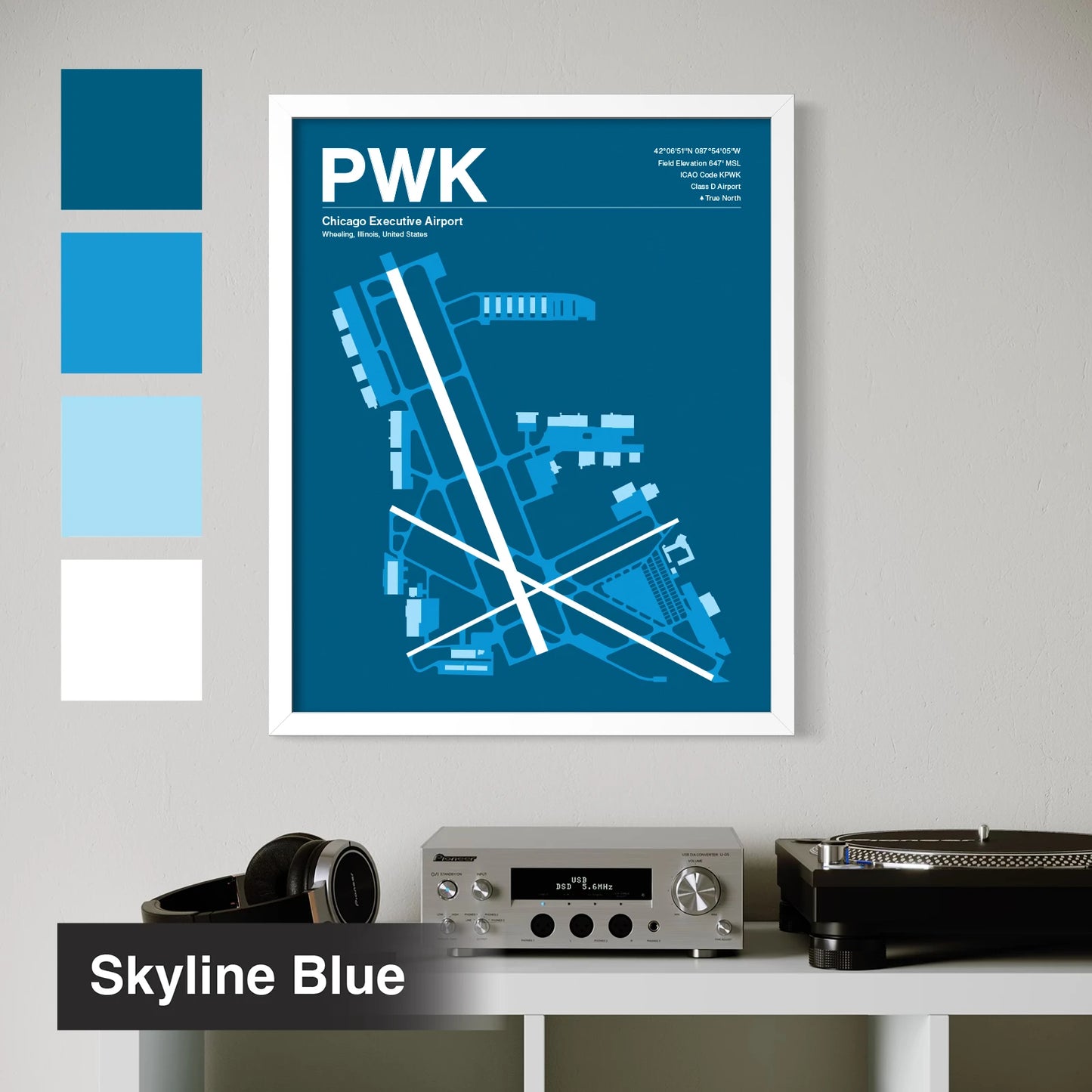 PWK | Wheeling - Mid - Century Slate - 12×18" - No Frame