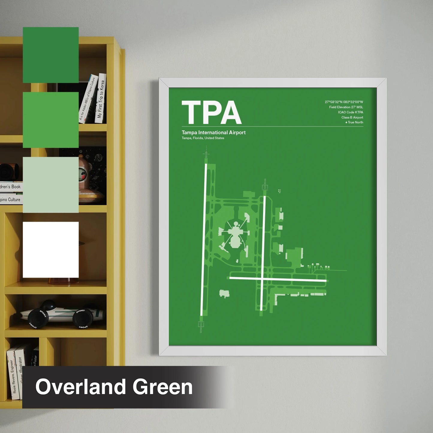 TPA | Tampa - Mid - Century Slate - 12×18" - No Frame
