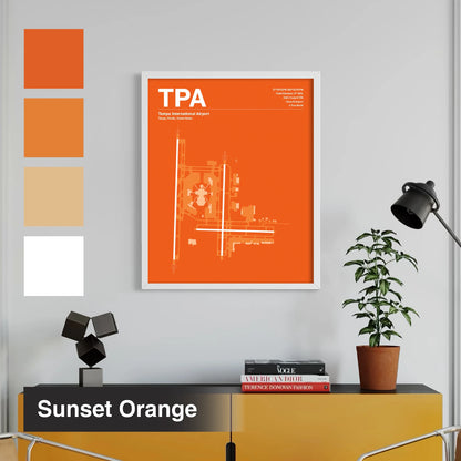 TPA | Tampa - Mid - Century Slate - 12×18" - No Frame