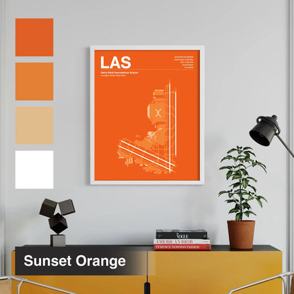 LAS | Las Vegas - Sunset Orange - A3 - No Frame