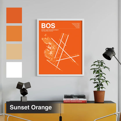 BOS | Boston - Sunset Orange - A3 - No Frame