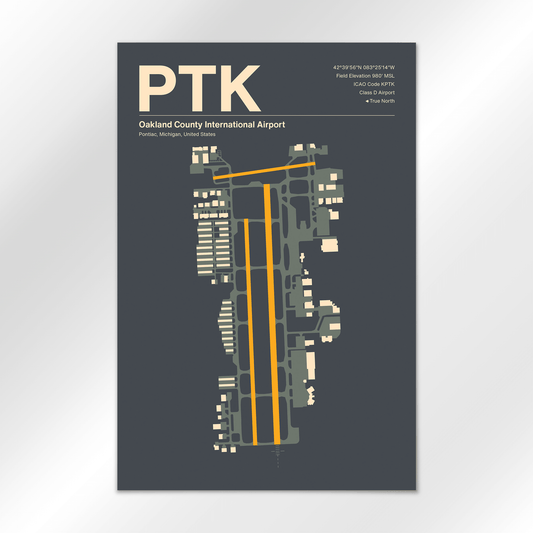 PTK | Pontiac - Mid - Century Slate - 12×18" - No Frame