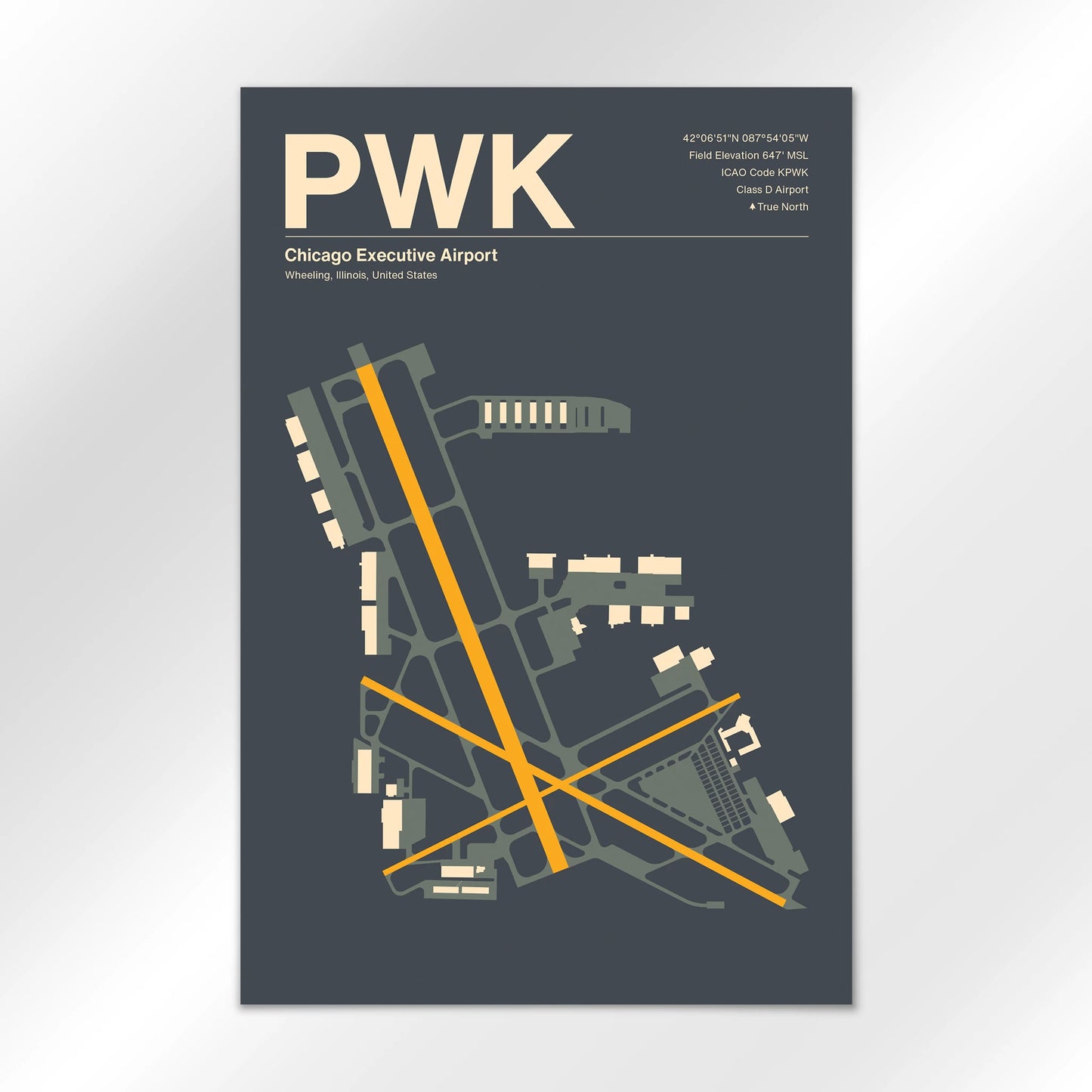 PWK | Wheeling - Mid - Century Slate - 12×18" - No Frame