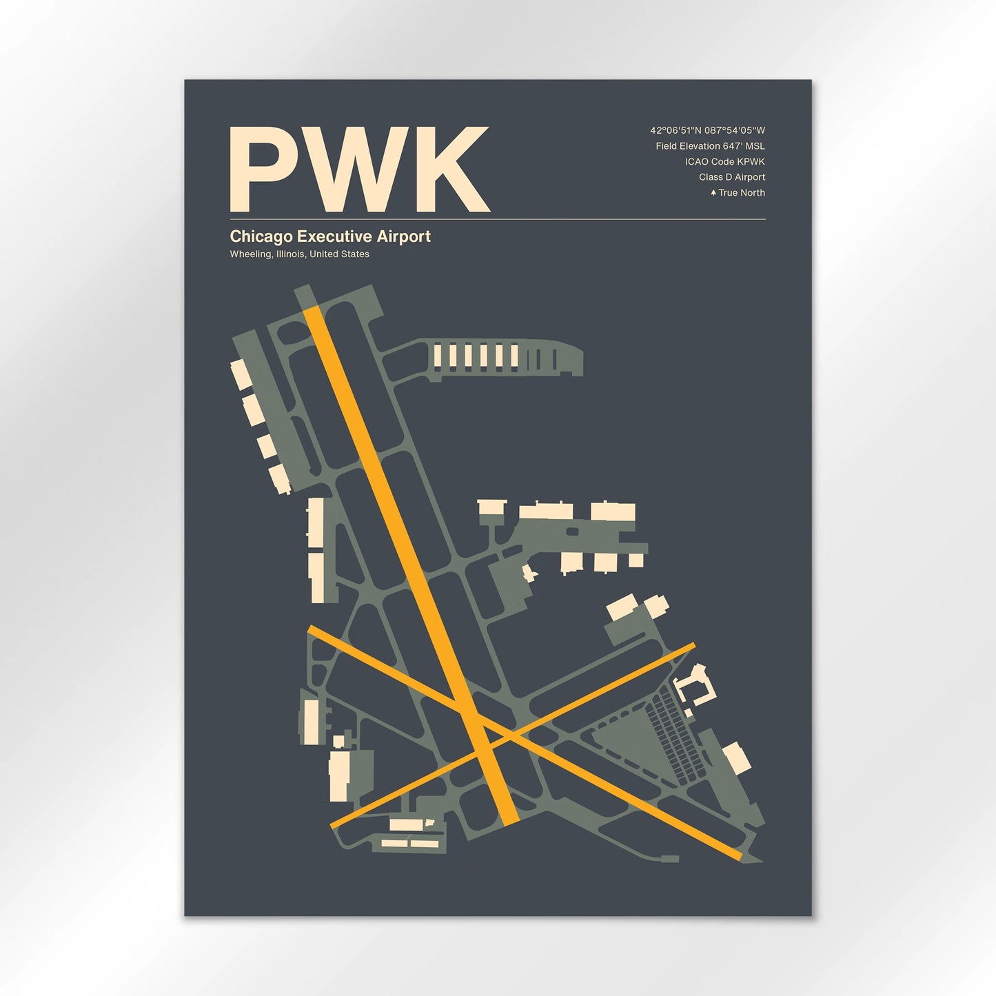 PWK | Wheeling - Mid - Century Slate - 18×24" - No Frame