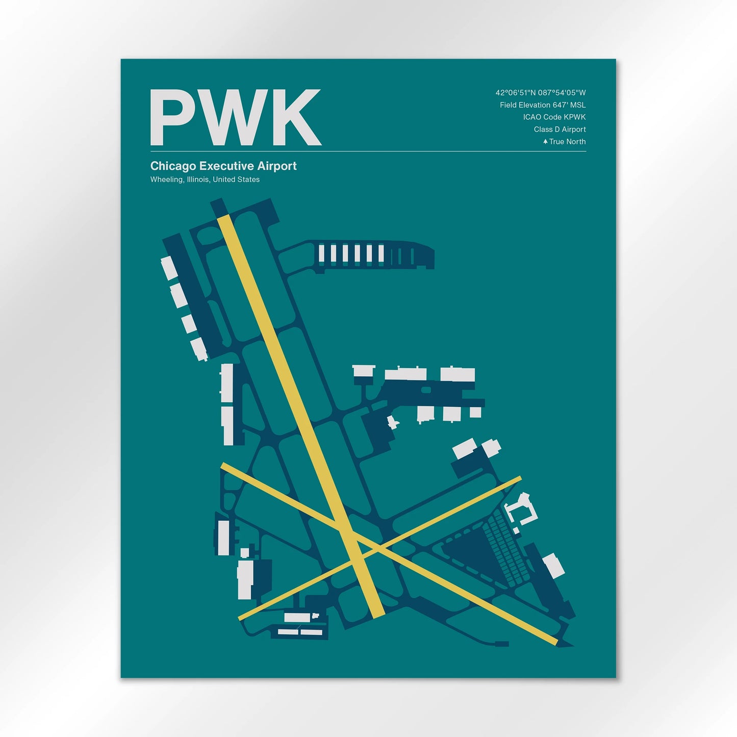 PWK | Wheeling - Mid - Century Moss - 16×20" - No Frame