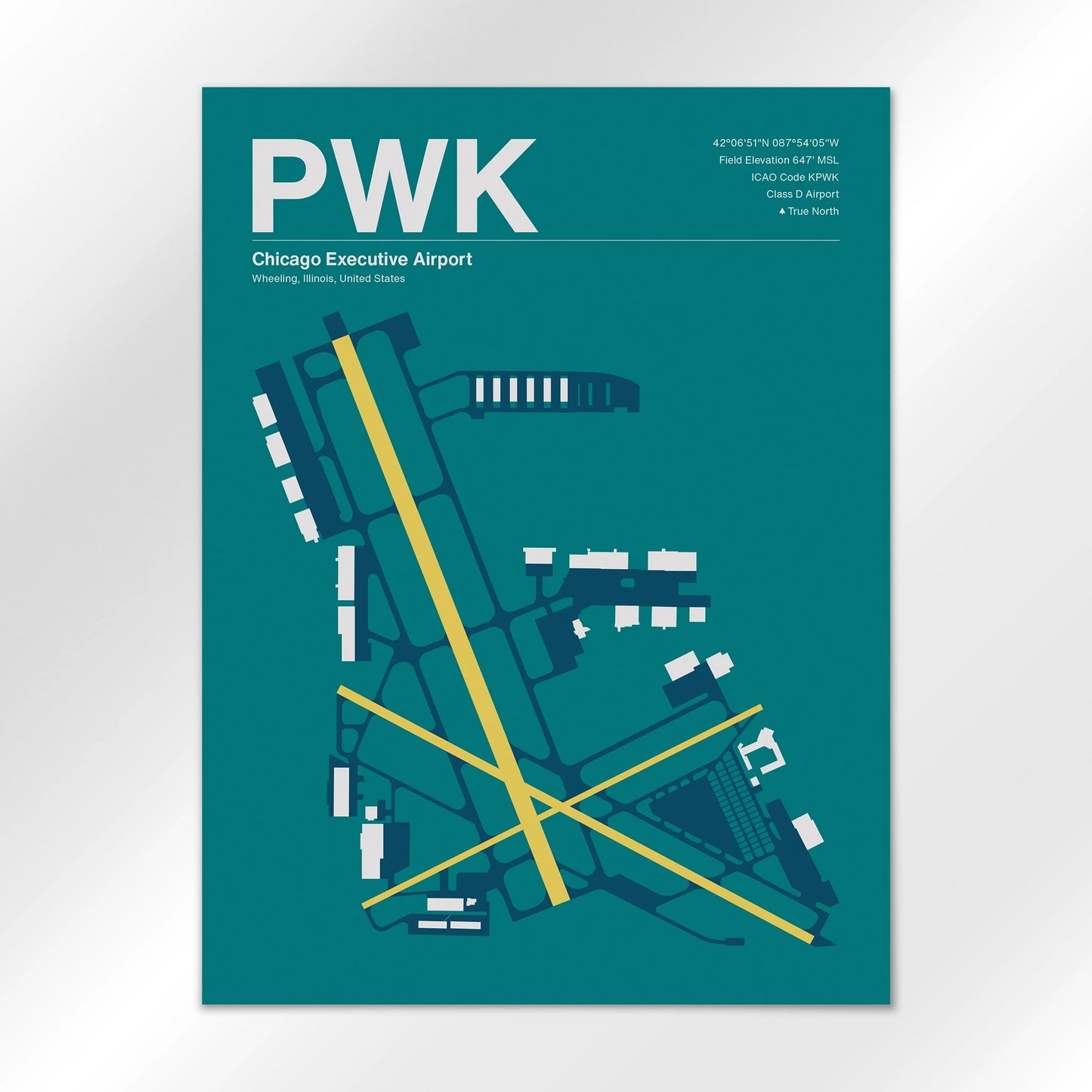 PWK | Wheeling - Mid - Century Moss - 18×24" - No Frame