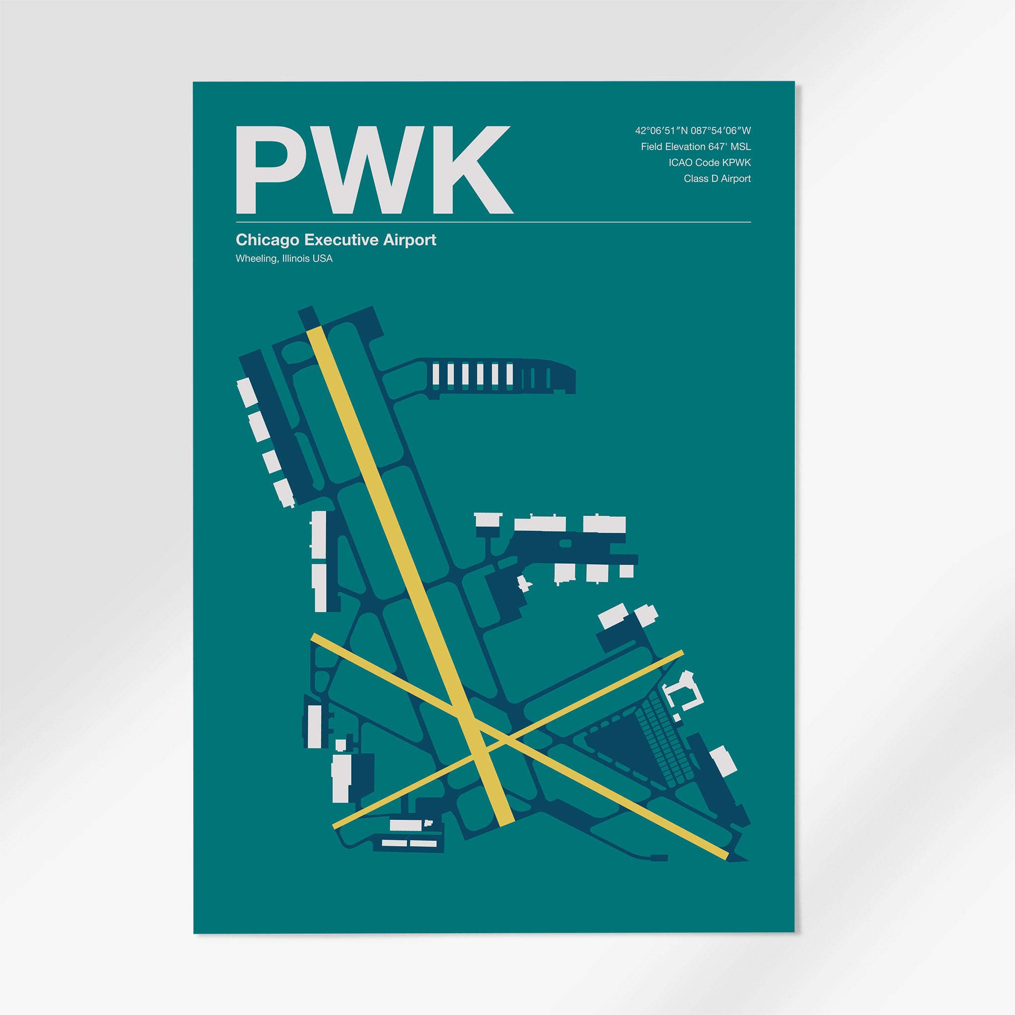 PWK | Wheeling - 24×36" - Mid - Century Moss - No Frame