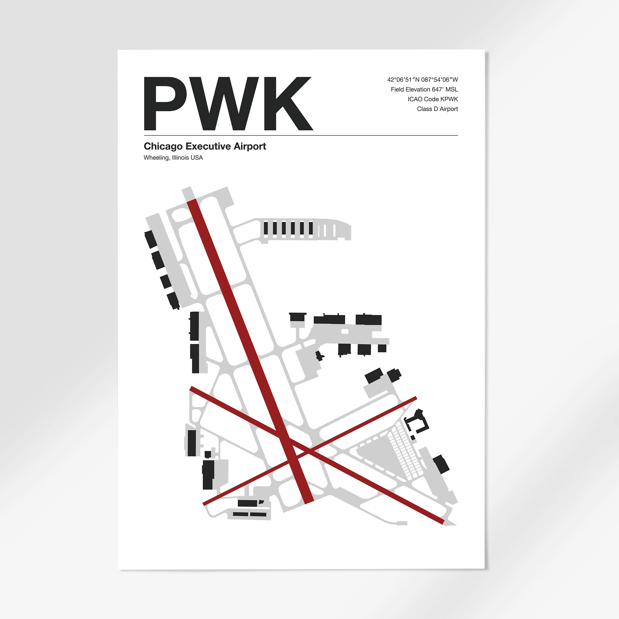 PWK | Wheeling - 24×36" - Mid - Century Modern - No Frame