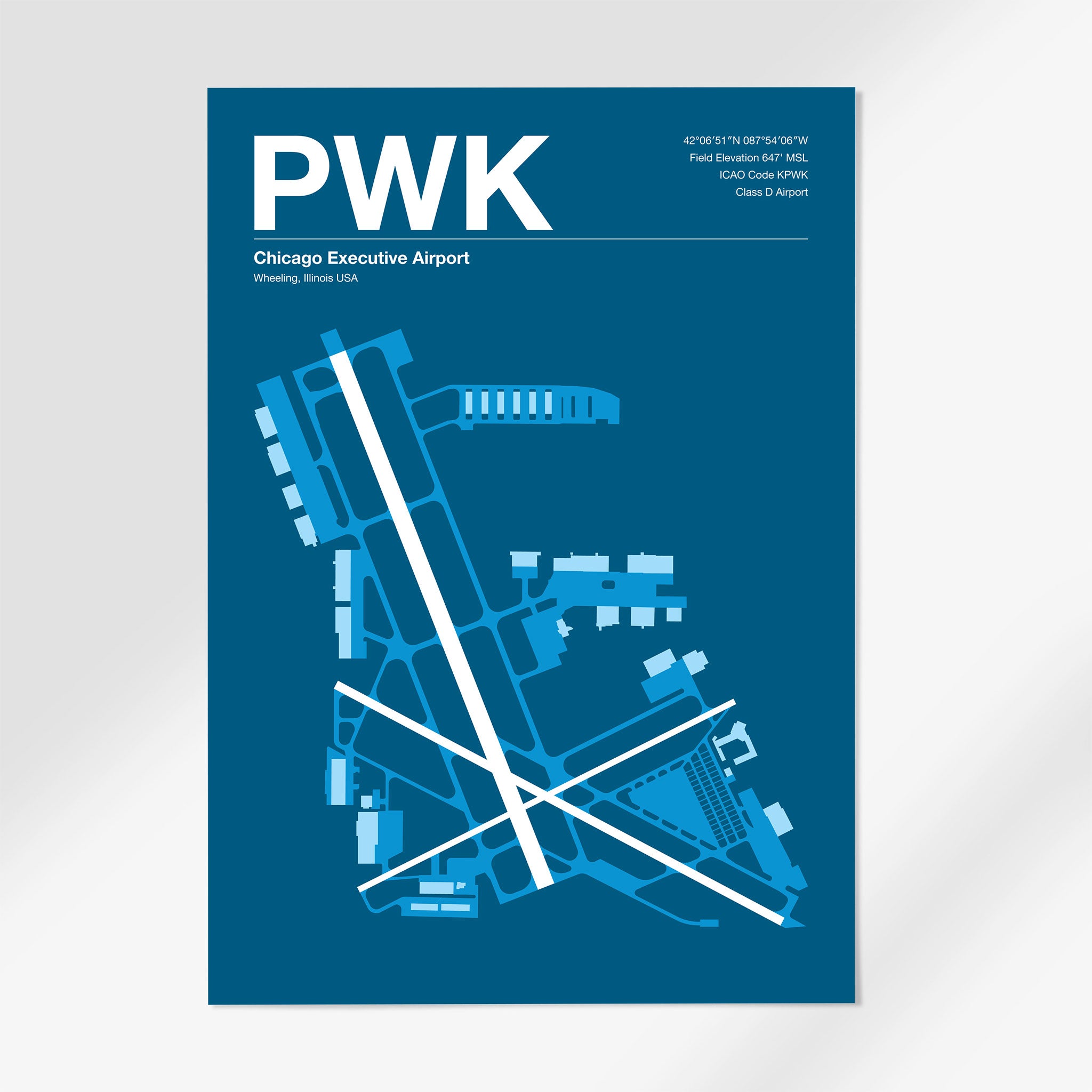 PWK | Wheeling - 24×36" - Skyline Blue - No Frame