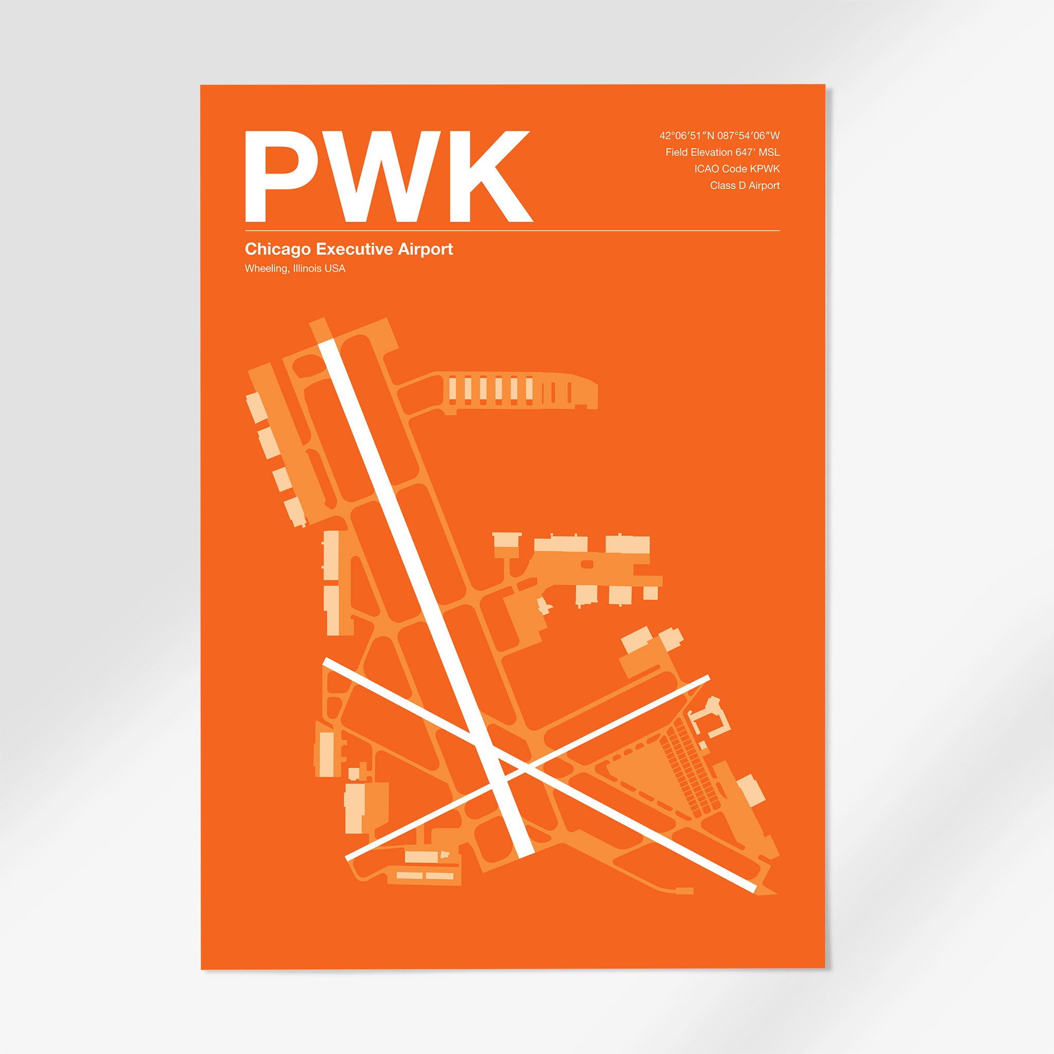 PWK | Wheeling - 24×36" - Sunset Orange - No Frame